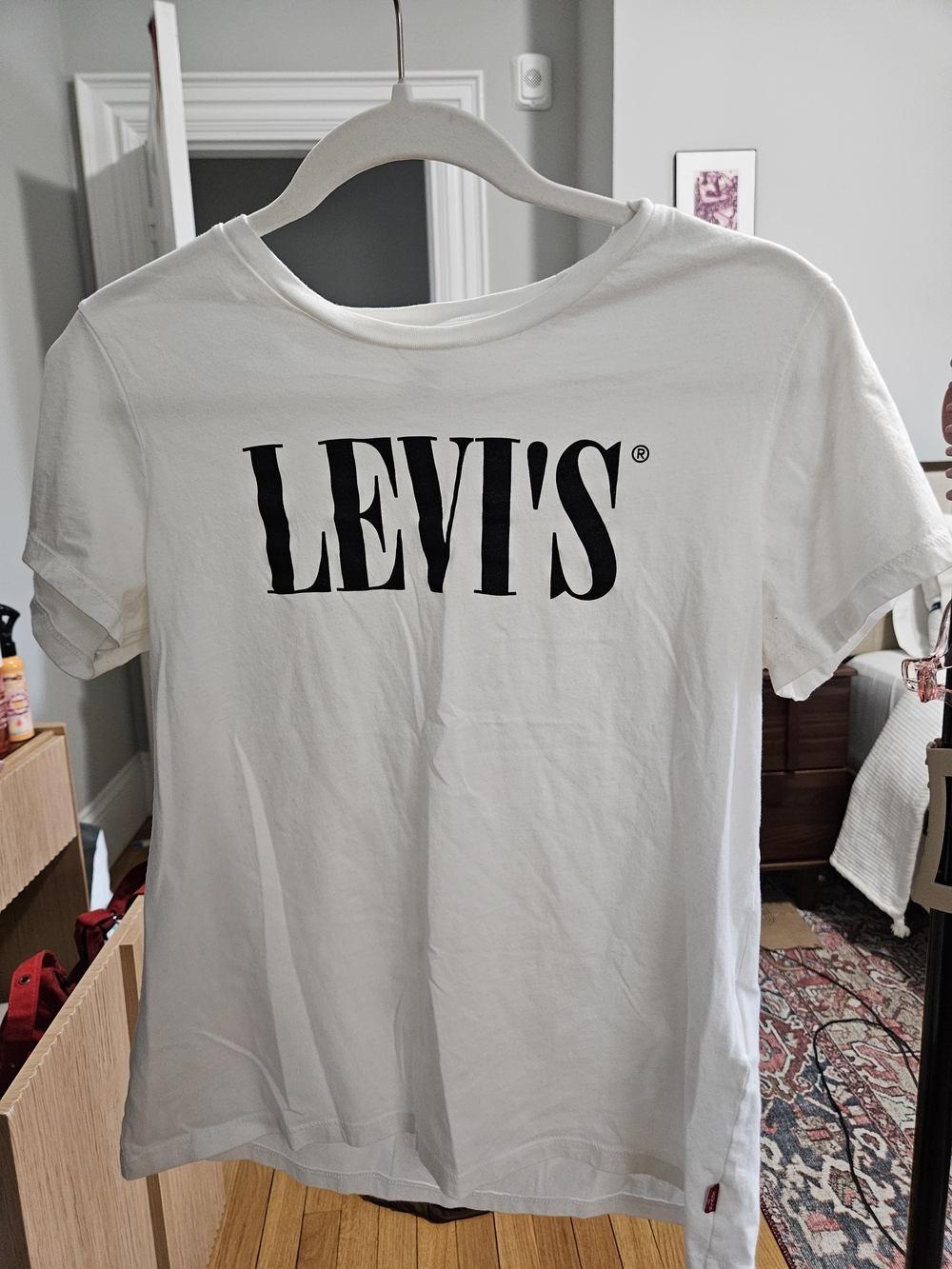 Levi's White Short Sleeve Tee with Black Logo